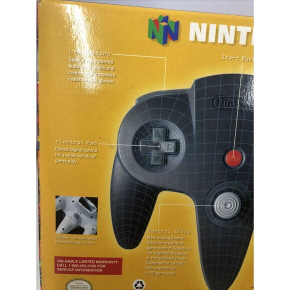 Nintendo 64 Original Black Controller BOX ONLY N64. NO CONTROLLER. - Picture 7 of 16